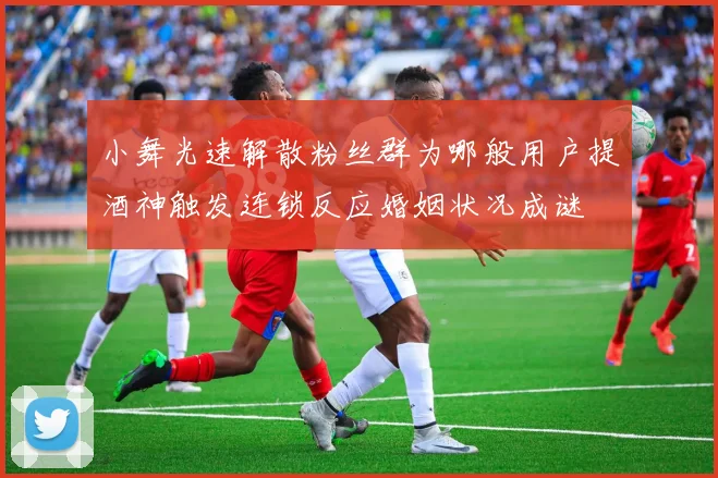 小舞光速解散粉丝群为哪般用户提酒神触发连锁反应婚姻状况成谜
